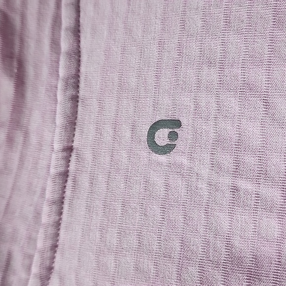 Hyba Pale Pink Waffle Impression Half Zip Fleece Workout Top - Picture 8 of 8